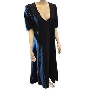 Free People Beach Black "On Repeat" Midi Dress